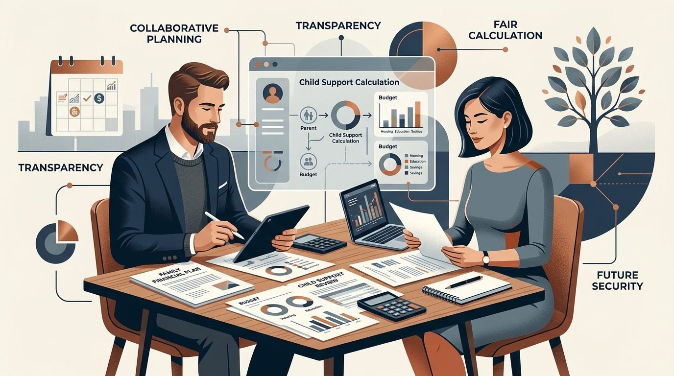 Family financial planning and child support calculation transparency